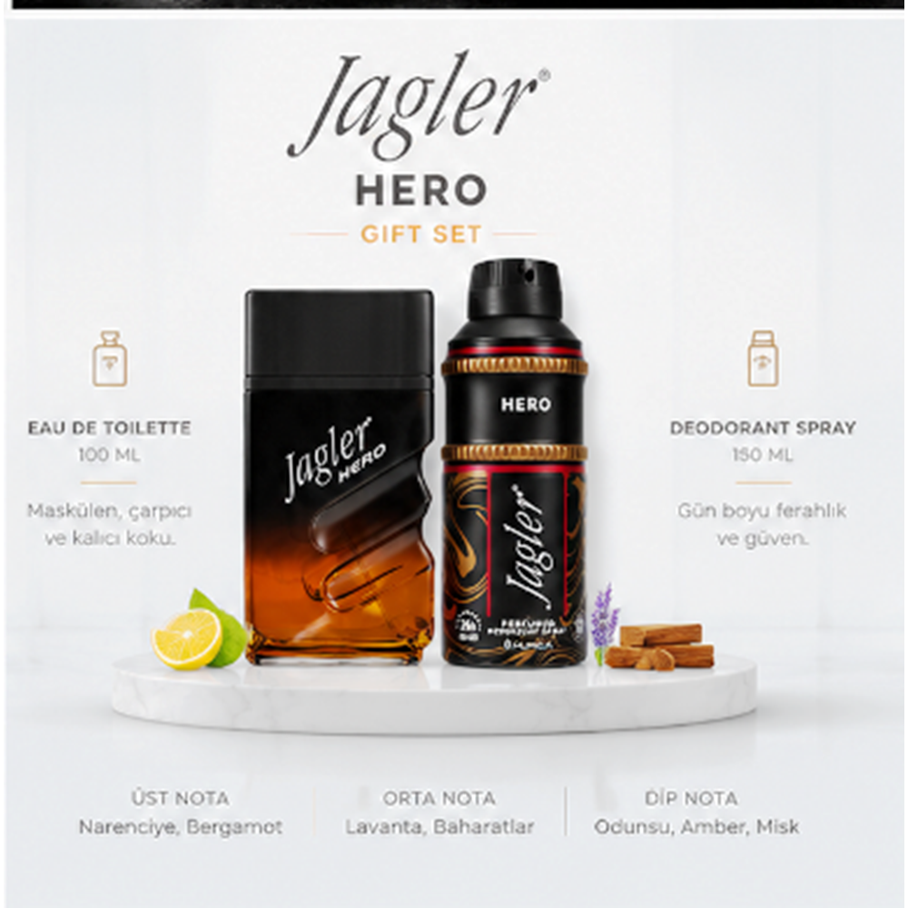 Jagler Parfüm Seti Kadın / For Women 60ML Pearl + 150ML Deodorant (siyah )