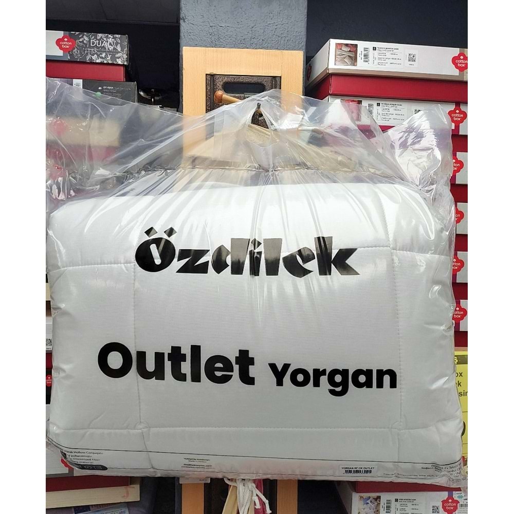 Özdilek Ranforce Outlet Pamuk Kumaş Dolgun Çift Kişilik Silikon Yorgan-Beyaz