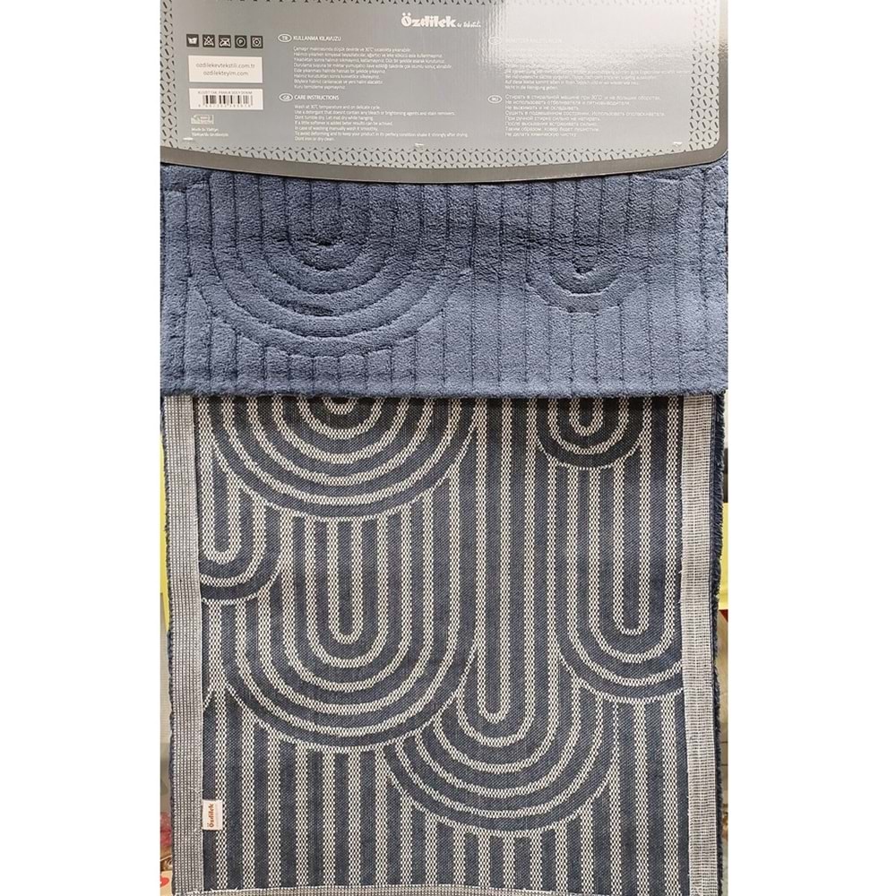 Özdilek 2li Klozet Takımı Pamuk-Doly Denim Lacivert