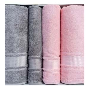 Özdilek Best Hamam Seti, Banyo Havlu Takımı (Büyük Boy)-Colourist Gümüş A.Mercan