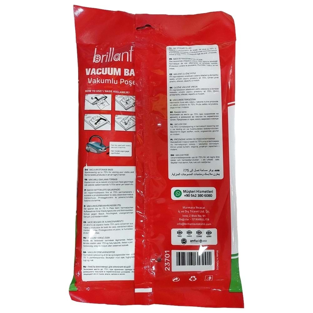 Brillant Vakumlu Hurç, 1 Adet, Jumbo Boy 73x130