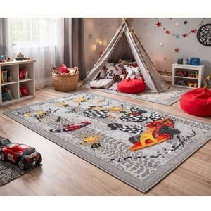 Brillant Latex Kaymaz Taban Çocuk Halı-RALLY HL11142.101-(100x160)