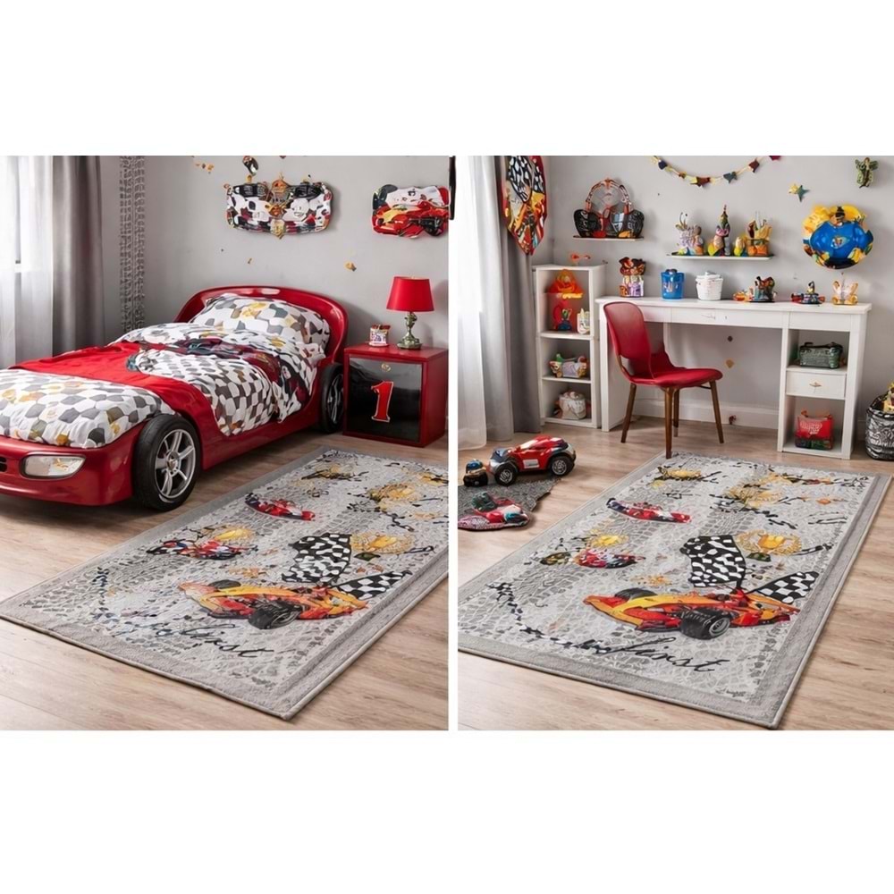 Brillant Latex Kaymaz Taban Çocuk Halı-RALLY HL11142.101-(100x160)