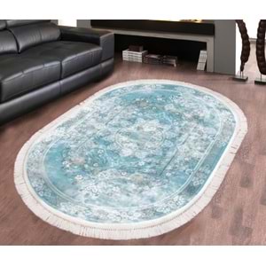 Brillant Latex Oval Kaymaz Taban Halı-BEST HLE11308.801-(130x190)