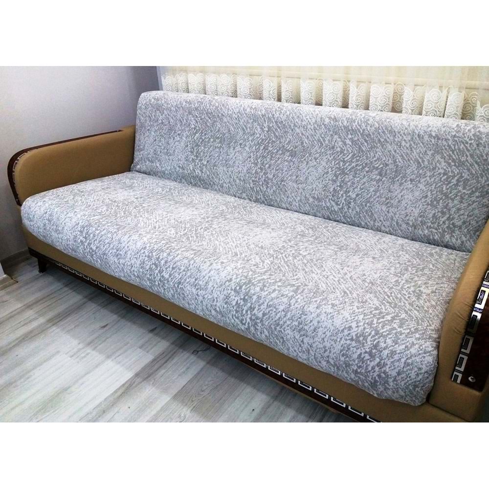 Pamuklu Kaymaz Ebruli Koltuk-Çekyat Örtüsüü (15 RENK) - Gri