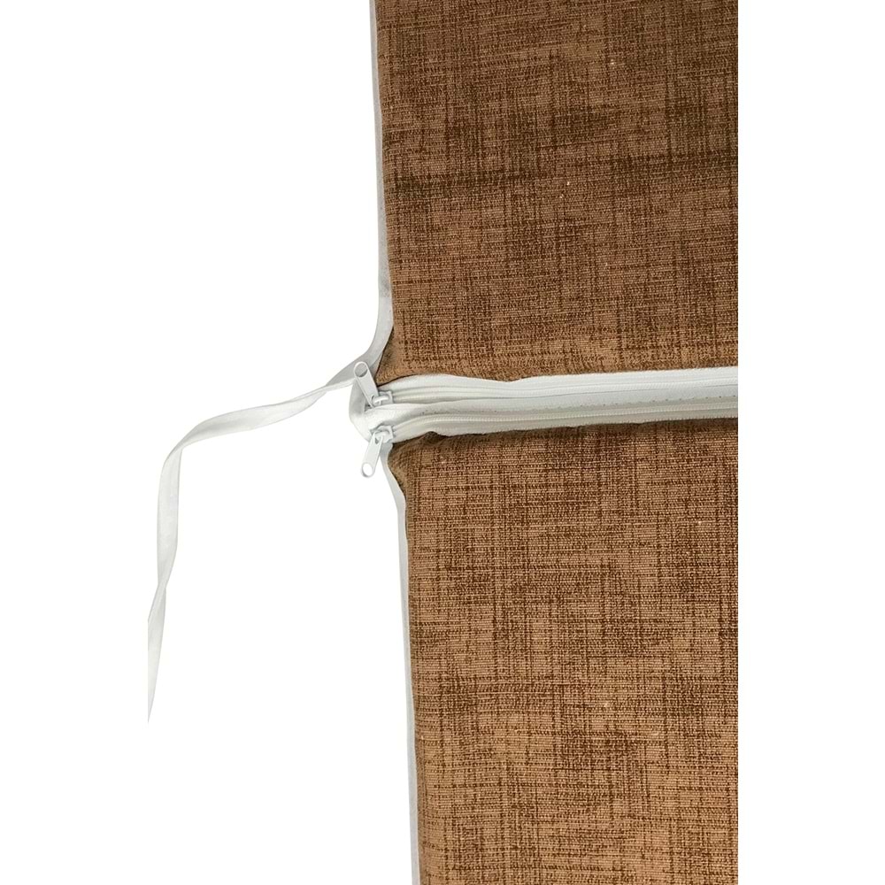 1 Adet Komutan Arkalıklı Sandalye Minderi, Extra Kalın (Kalınlık 5cm)-Kahverengi
