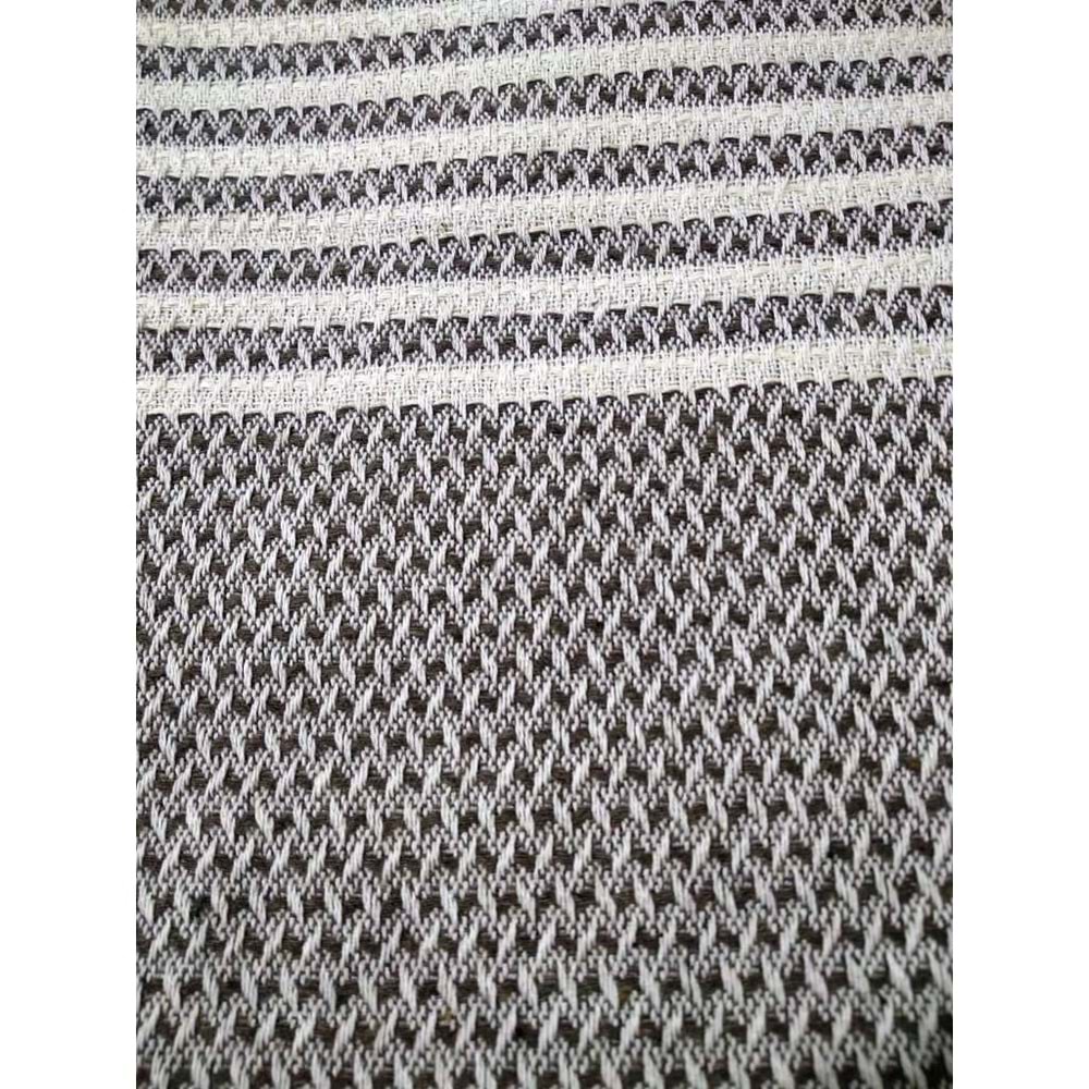Mandaş Pamuklu Kaymaz Hasır Dokuma Koltuk-Çekyat Örtüsü (180x220)-K.Kahve