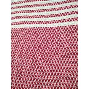 Mandaş Pamuklu Kaymaz Hasır Dokuma Koltuk-Çekyat Örtüsü (180x220)-Kırmızı