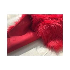 Giz Home Uzun Tüylü Post Halı (150x200)-Kırmızı