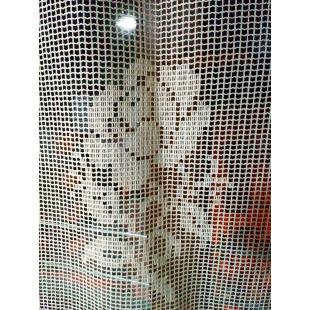 Buldan Tül Perde El İşi Dantelli Naturel Gül Çiçek Desen(190x100)