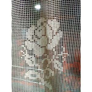 Buldan Tül Perde El İşi Dantelli Naturel Gül Çiçek Desen(190x100)