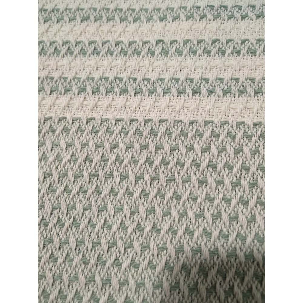 Pamuklu Kaymaz Hasır Dokuma Maxi Kolları Kapatan Koltuk Örtüsü (180x310)-A.Yeşil