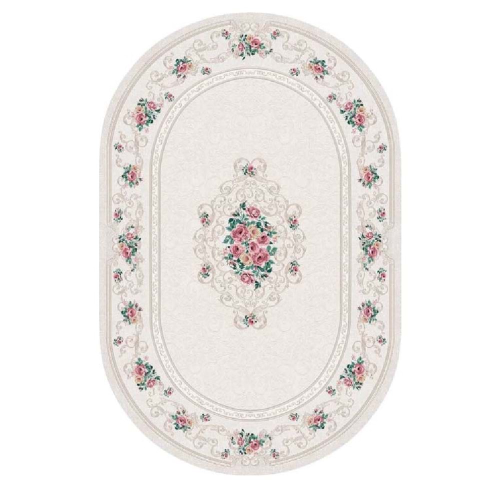 Brillant İpek Latex Oval Kaymaz Taban Halı-EVELY HJE11697.801-(150x230)