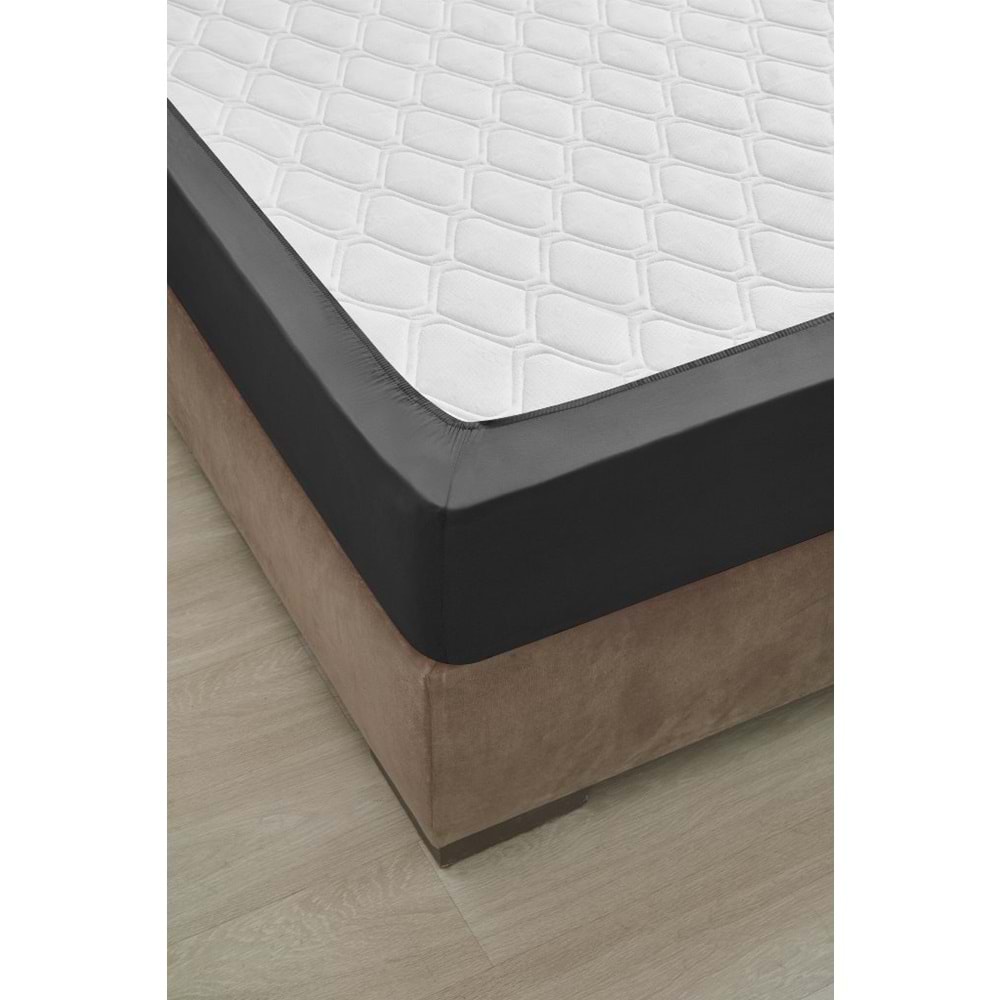 Özdilek Colourist Fitted Lastikli Çift Kişilik Çarşaf Seti (160x200)-Antrasit