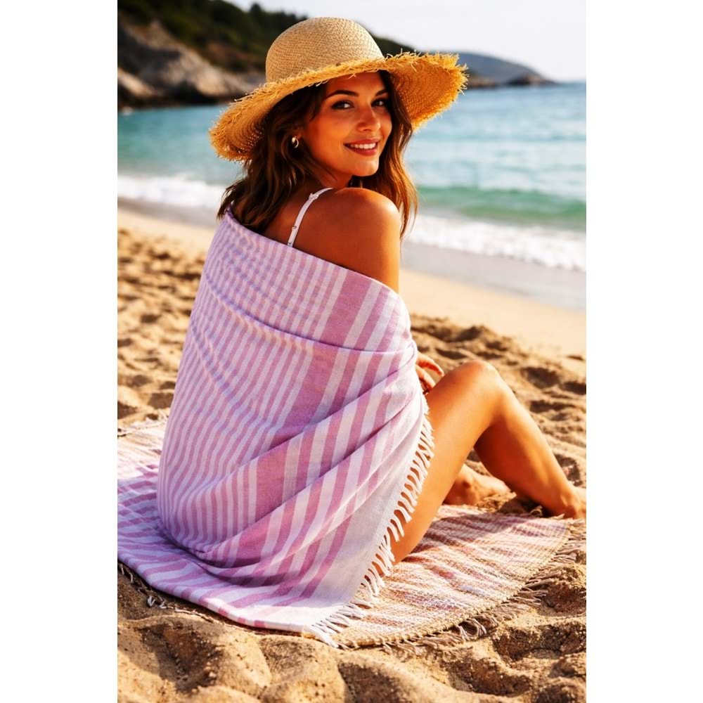 Özdilek Pamuklu Peştemal (100x170) - Pembe