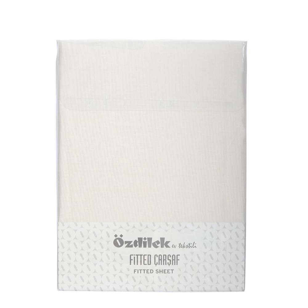 Özdilek Fitted Lastikli Tek Kişilik Çarşaf Seti (100x200)-Krem
