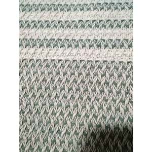 Mandaş Pamuklu Kaymaz Hasır Dokuma Kolları Örten Koltuk Örtüsü Maxi Takım-A.Yeşil