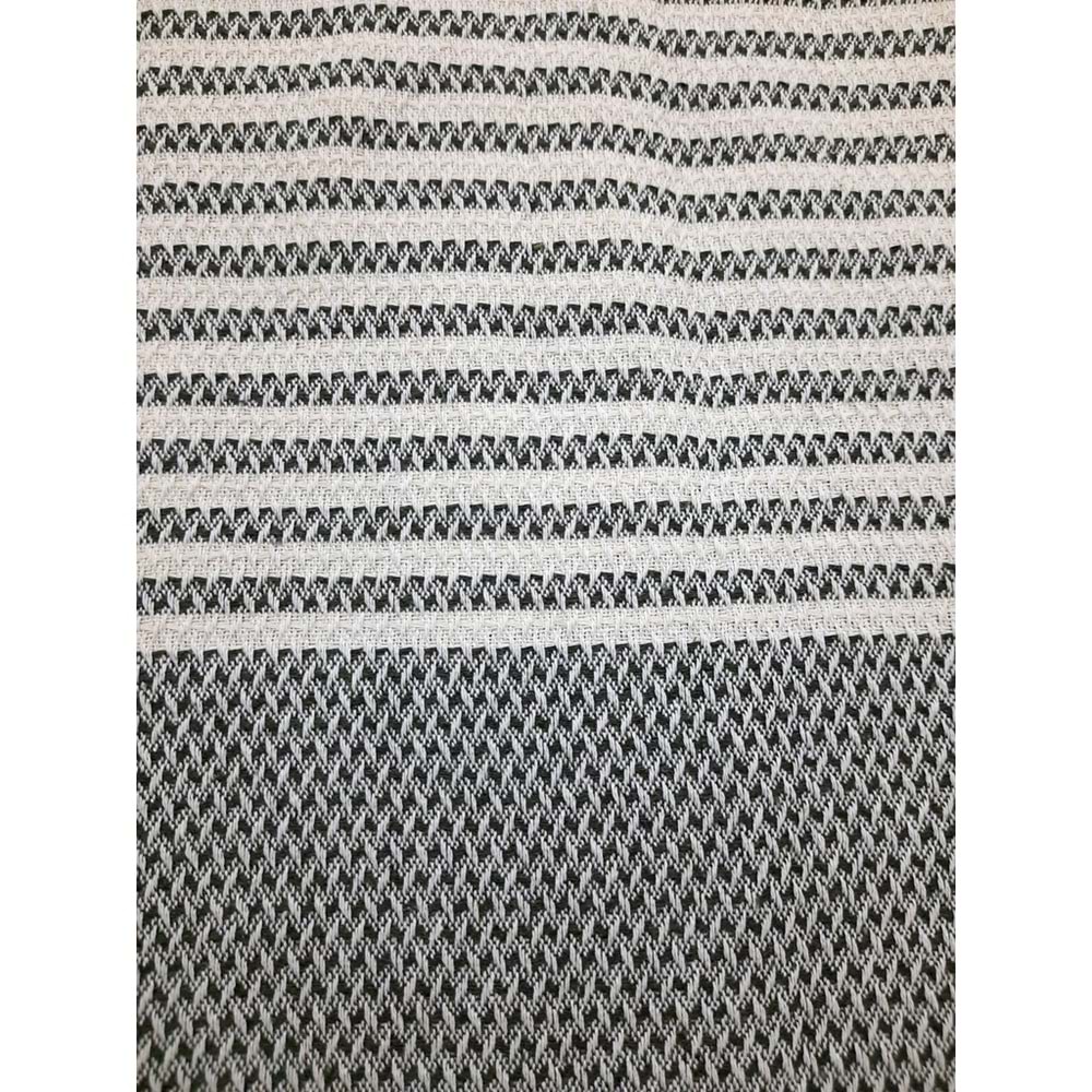 Mandaş Pamuklu Kaymaz Hasır Dokuma Kolları Örten Koltuk Örtüsü Maxi Takım-Koyu Gri Yeni