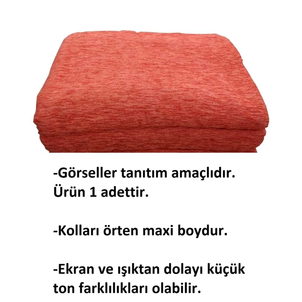 Mandaş 1 Adet Şönil Dokuma Kaymaz Maxi Koltuk-Çekyat Örtüsü(180x300)-Oranj
