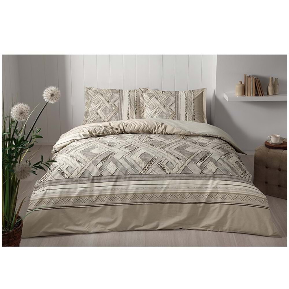 Özdilek Ranforce Tek Kişilik Nevresim Takımı-Arenisca Bej