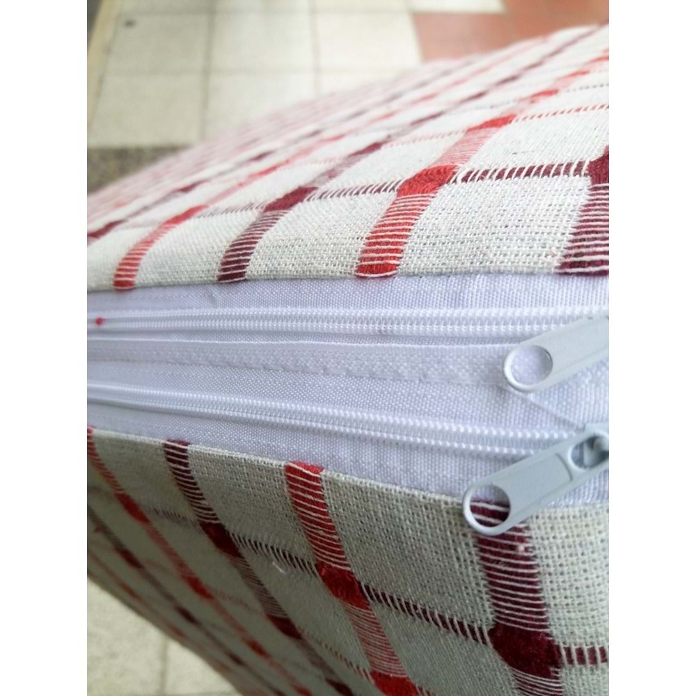 1 Adet Buldan Arkalıklı Sandalye Minderi, Midi Boy (Kalınlık 3,5cm)-Bordo Kırmızı