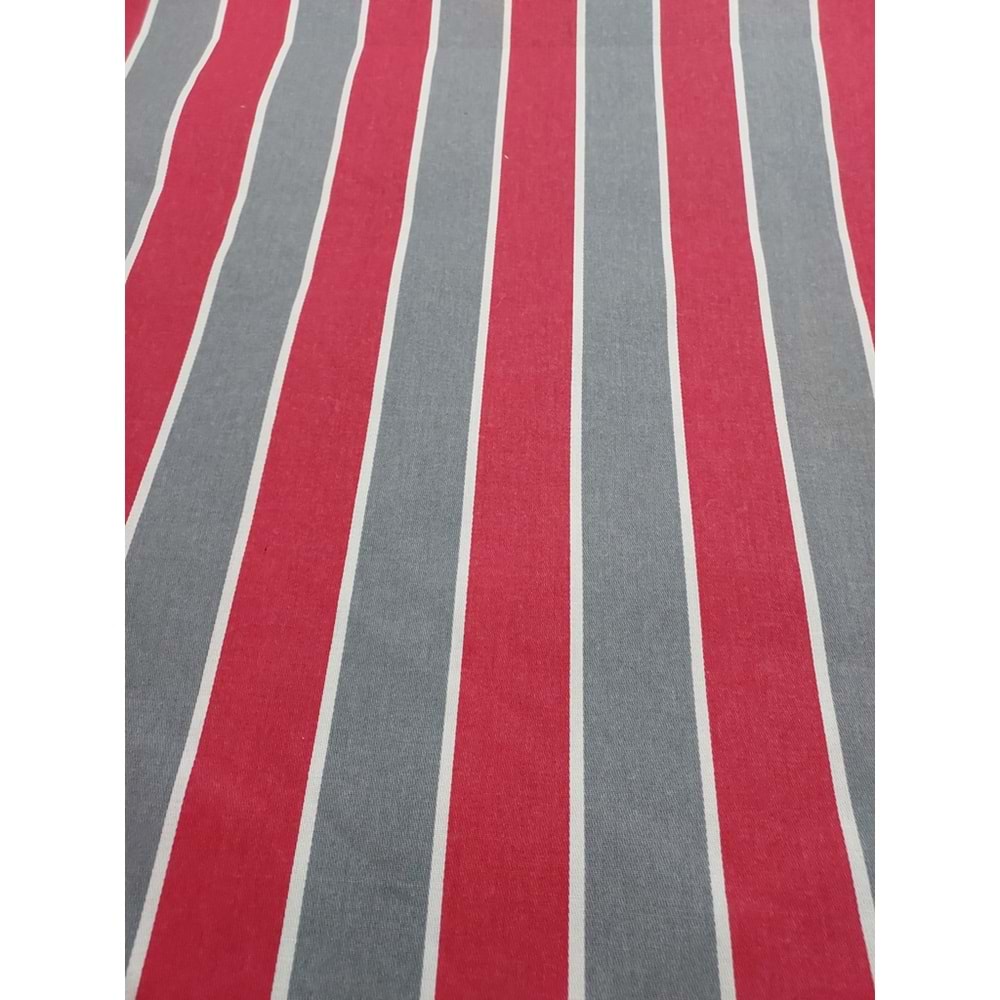 Balkon Perdesi Branda Kumaşı Metrelik (En 150cm)-Gri Kırmızı