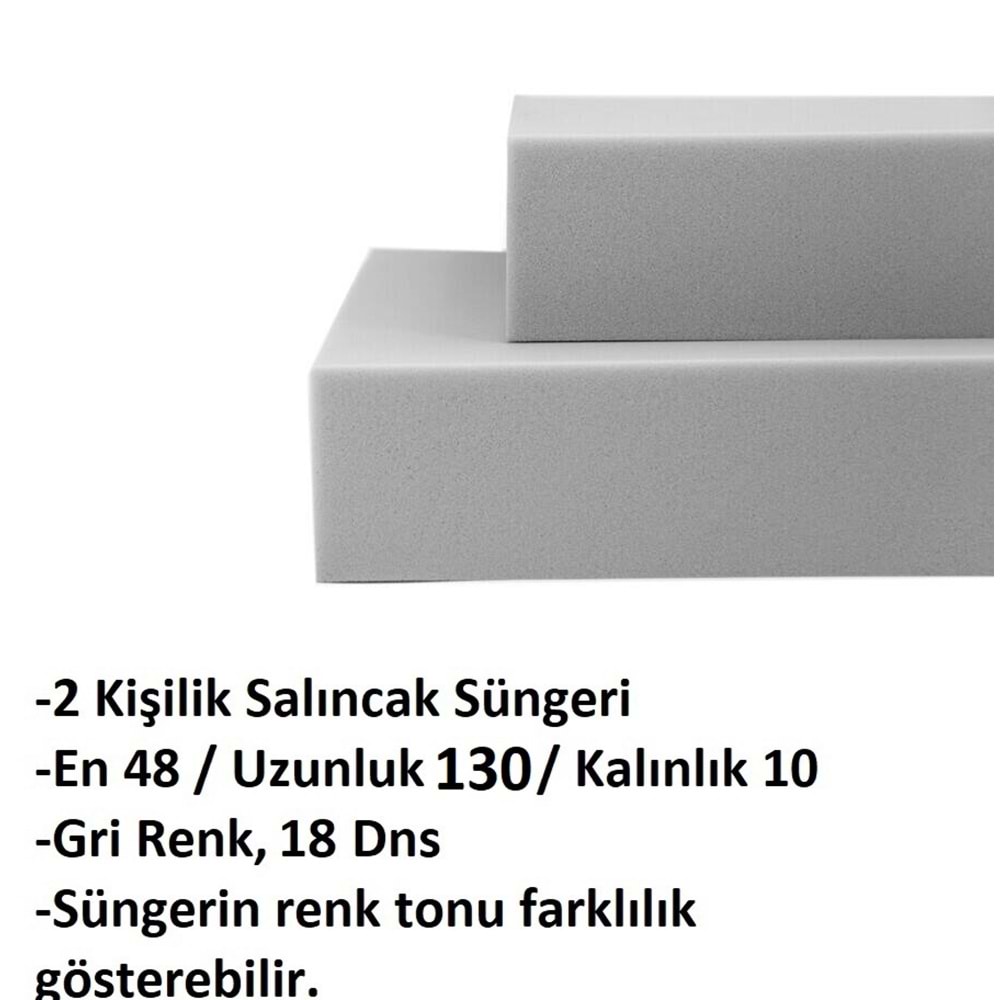 Sünger Takımı 130x48x10cm 2 Kişilik Salıncak Minderleri İçin Uygun Sünger (18dns)