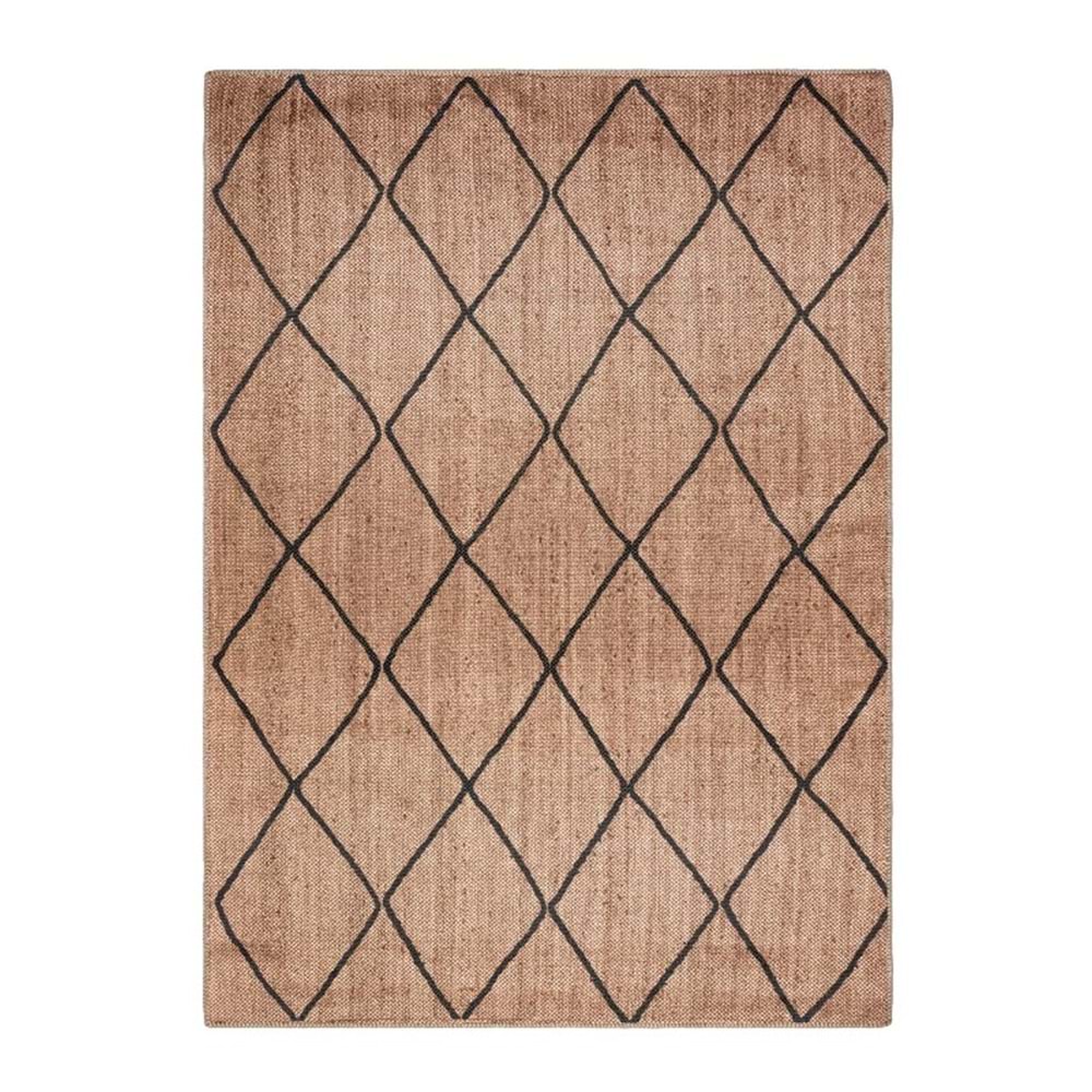 Mandaş Halı Jutz JZ07 Black Doğal Jüt Kilim - 80X150CM