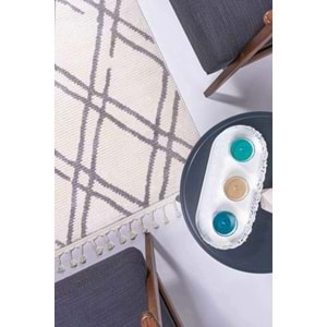 Mandaş Halı Cool CL01 Grey İskandinav Peluş Dokulu Makine Halısı - 160X230CM