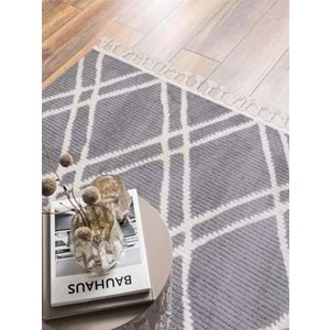 Mandaş Halı Cool CL02 Grey İskandinav Peluş Dokulu Makine Halısı - 80X300CM