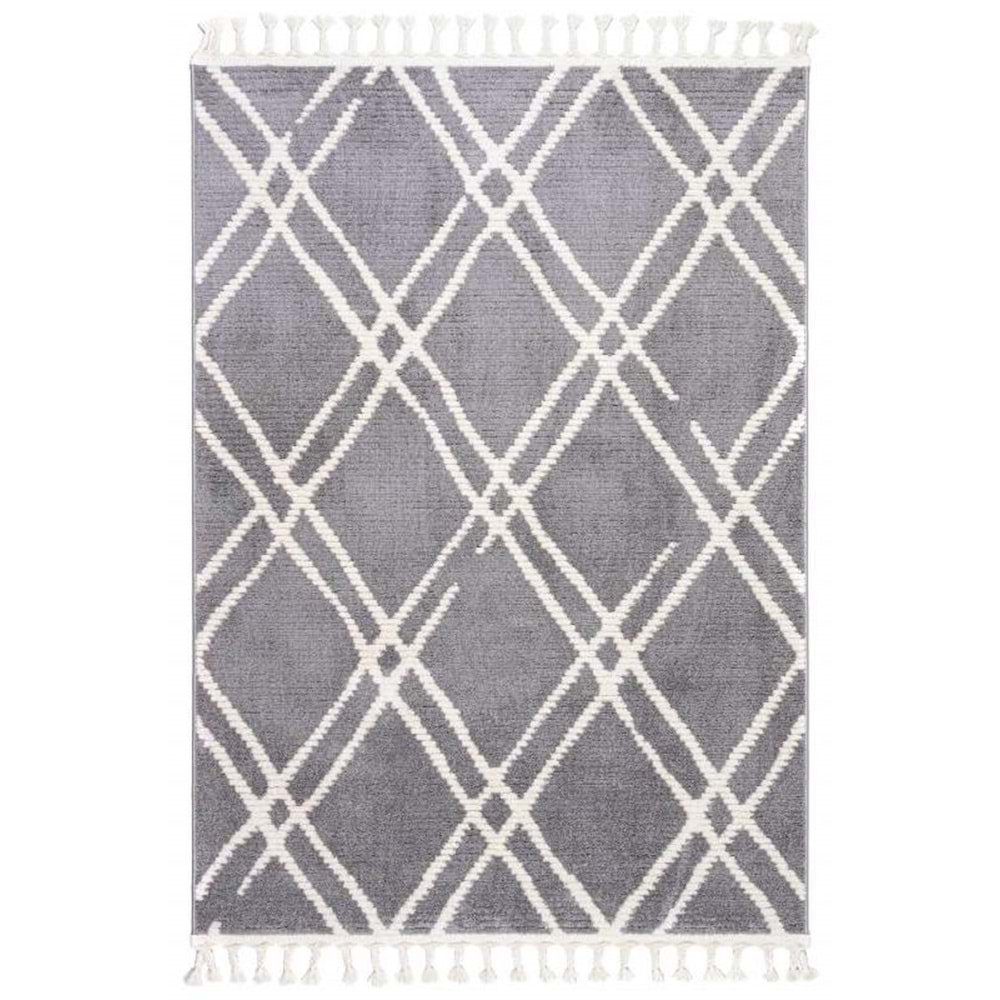 Mandaş Halı Cool CL02 Grey İskandinav Peluş Dokulu Makine Halısı - 120X180CM