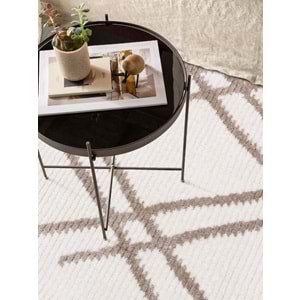 Mandaş Halı Cool CL03 Beige İskandinav Peluş Dokulu Makine Halısı - 100X300CM