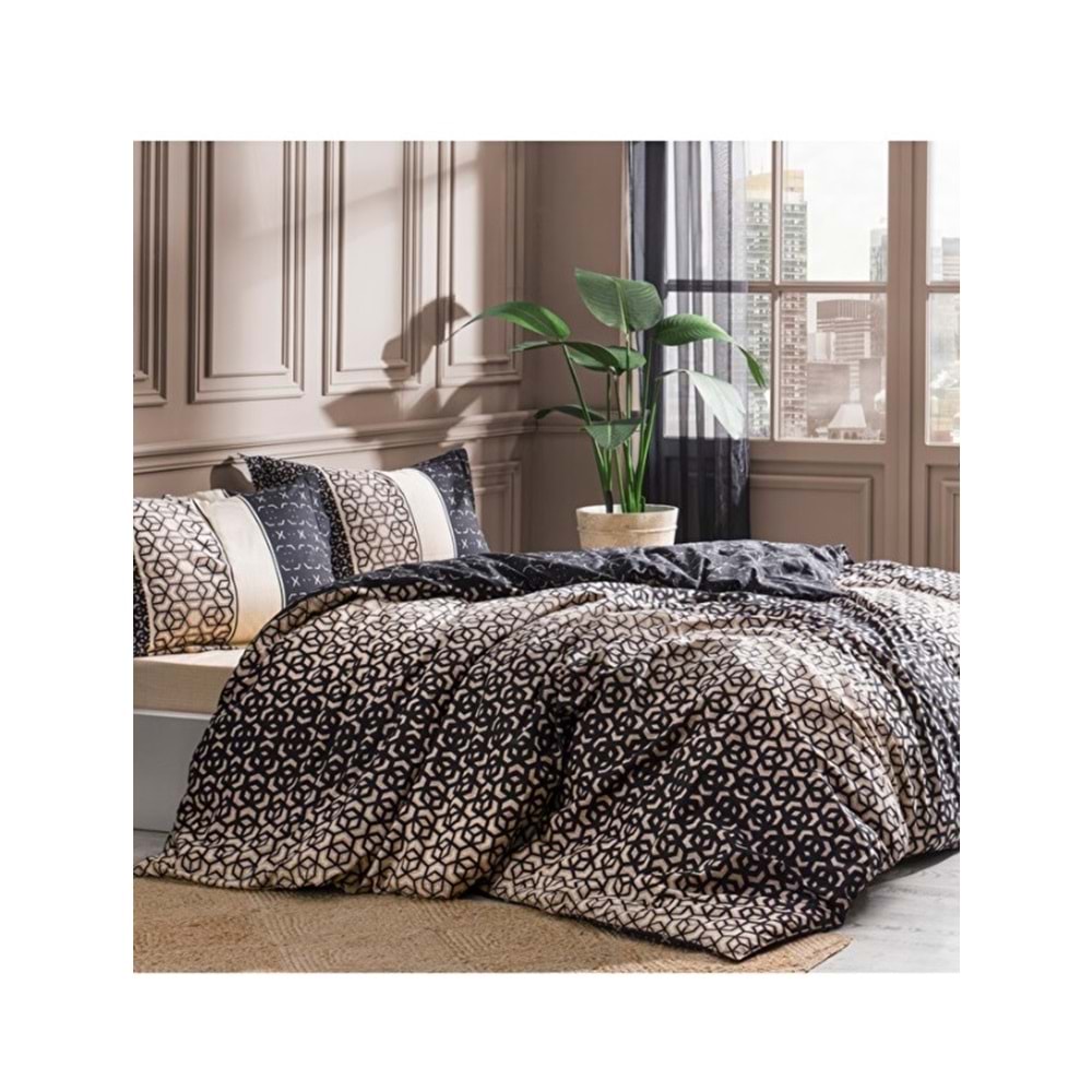 Özdilek Ranforce Tek Kişilik Nevresim Takımı-Noche Siyah