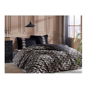 Özdilek Ranforce Çift Kişilik Nevresim Takımı-Ouro Siyah