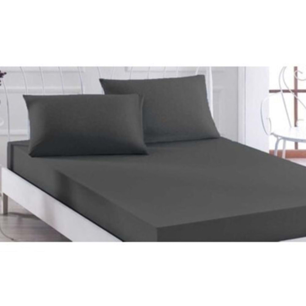 Özdilek Colourist Fitted Lastikli Tek Kişilik Battal Çarşaf Seti (120x200)-Antrasit