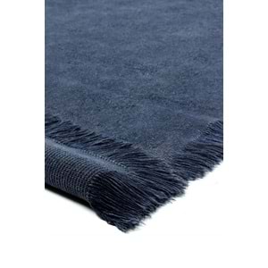 Mandaş Halı Rustik RS01 Blue Dört Tarafı Saçaklı Pamuklu Yıkanabilir Kilim - 120X180CM