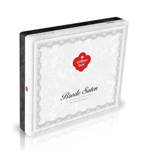 Cotton Box Brode Nakış Saten Çift Kişilik Nevresim Takımı-Gloria Gri