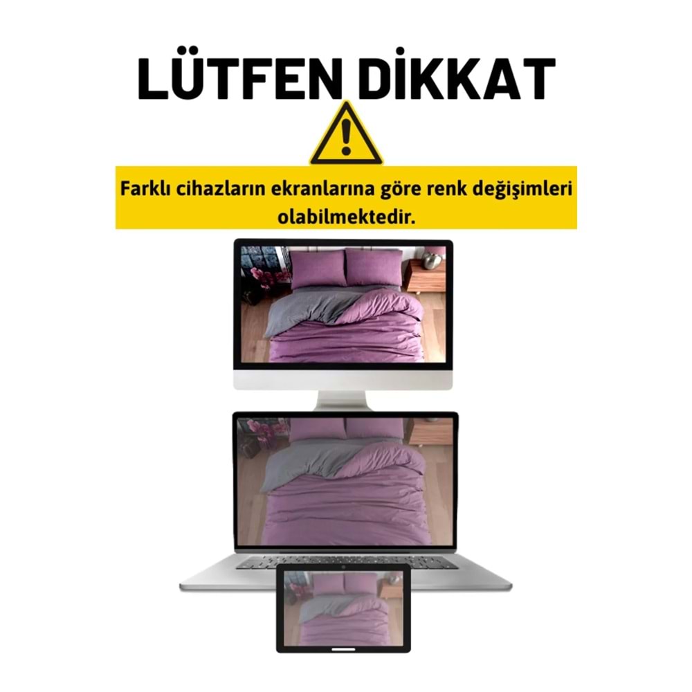 Patiska Yeni Nesil Çarşafı Lastikli Çift Taraflı Tek Kişilik Nevresim Takımı-Lila Gri