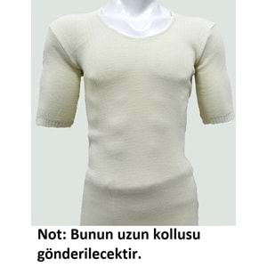 Erkoç Triko Örme Yün İçlik Uzun Kollu Atlet Fanila-Krem