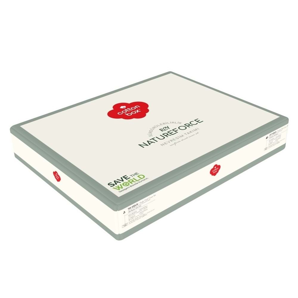 Cotton Box Natureforce İpliği Boyalı Tek Kişilik Nevresim Takımı-Duo Lacivert