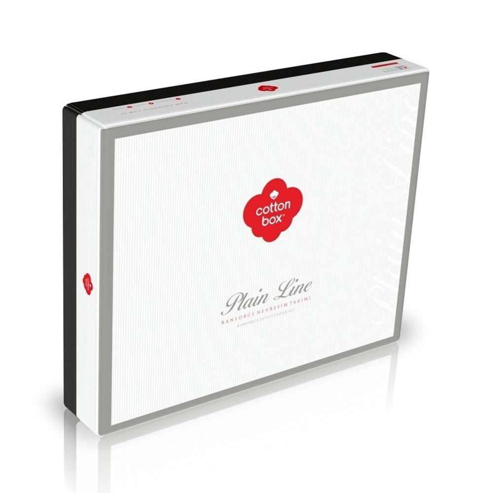 Cotton Box Plain Tek Kişilik Nevresim Takımı-Bitter Kiremit Siyah