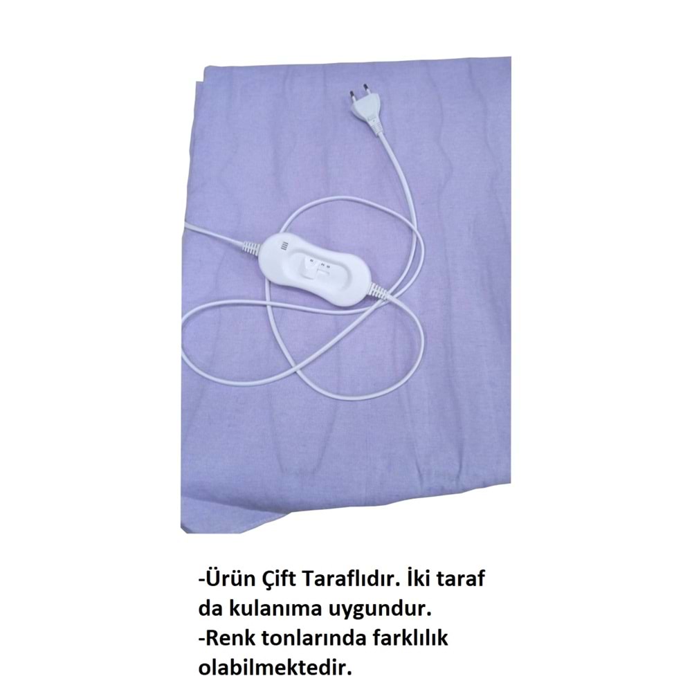 Rawels CE Kalite Belgeli Çift Kişilik Elektrikli Battaniye 120x160 - Lila