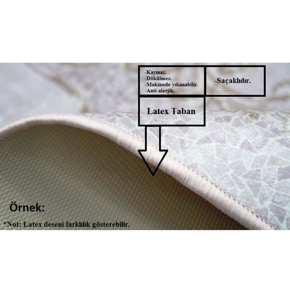 Brillant Latex Kaymaz Taban Halı-GOLD HL11214.801-(80x150)