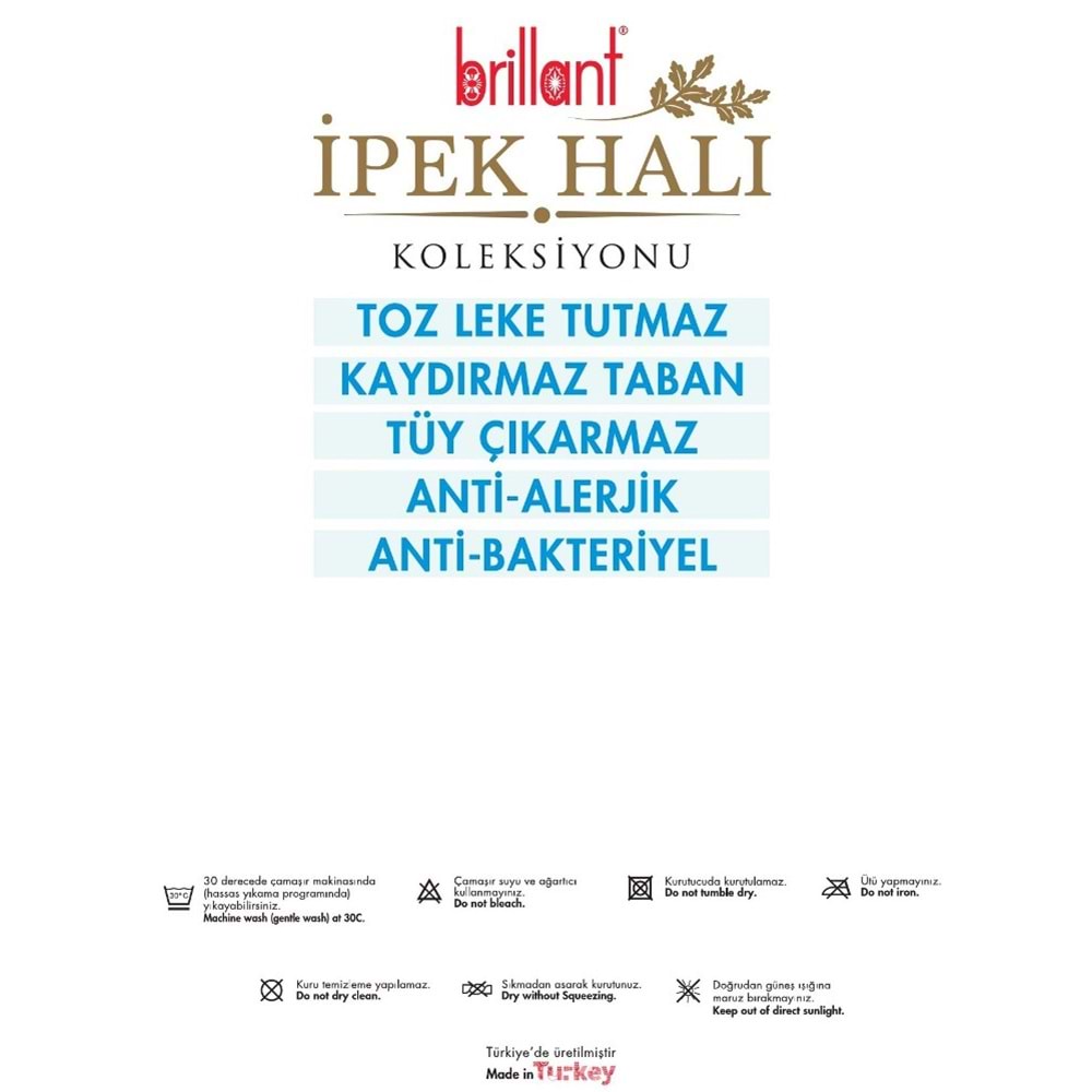 Brillant İpek Latex Kaymaz Taban Çocuk Halısı-WAY HJ11722.801-(130x190)