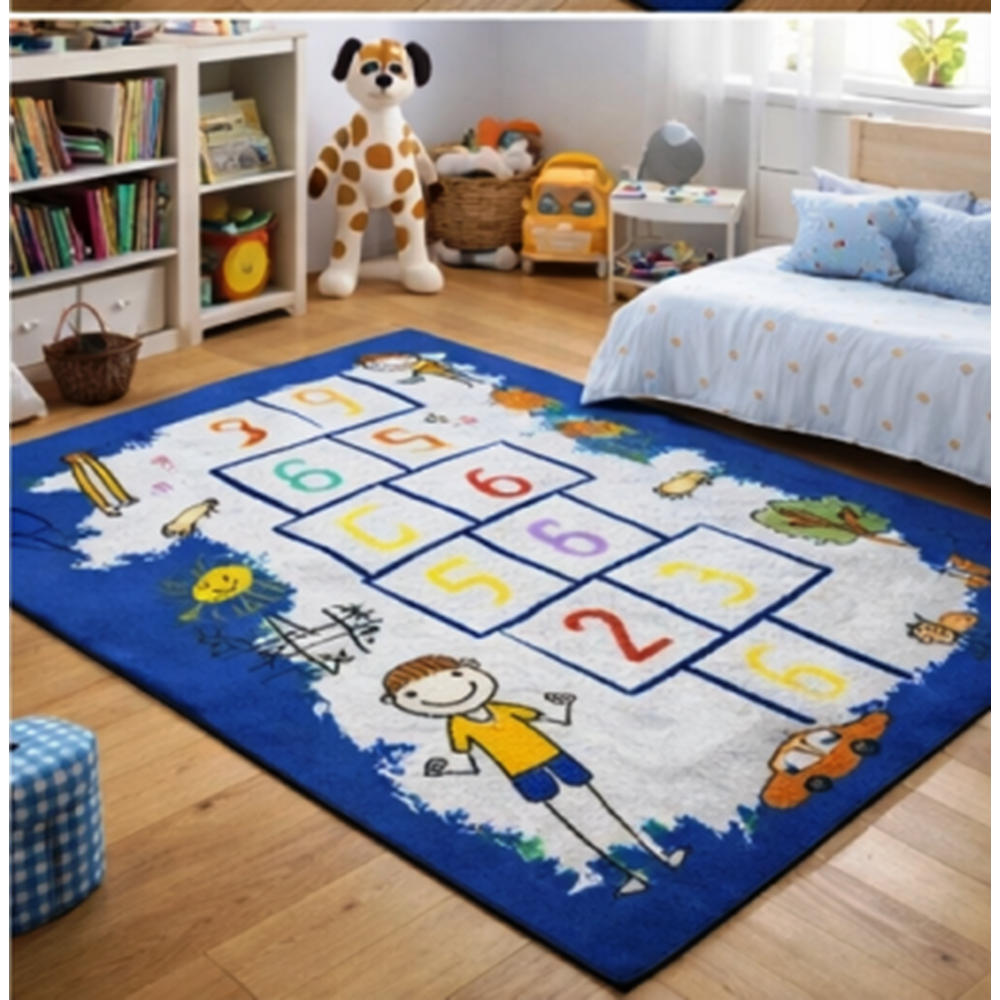 Brillant İpek Latex Kaymaz Taban Çocuk Halısı-BOYS HJ11789.101-(160x230)