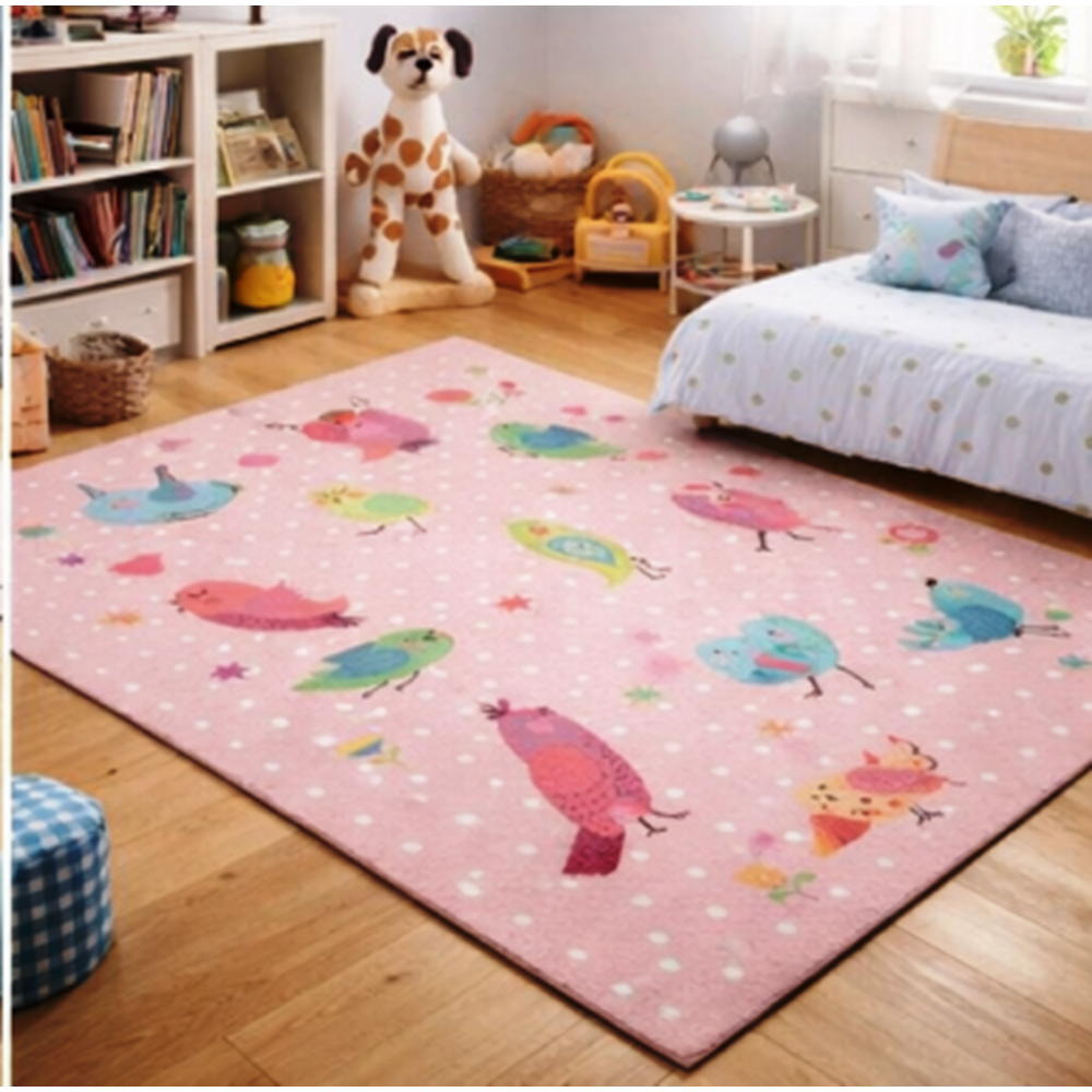 Brillant İpek Latex Kaymaz Taban Çocuk Halısı-BIRD HJ11715.801-(160x230)
