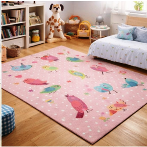 Brillant İpek Latex Kaymaz Taban Çocuk Halısı-BIRD HJ11715.801-(160x230)