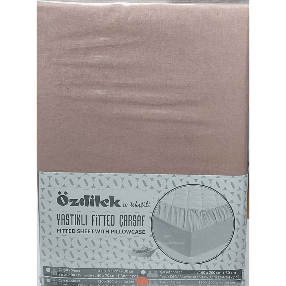 Özdilek Colourist Fitted Lastikli Tek Kişilik Çarşaf Seti (100x200)-Toprak Kahve