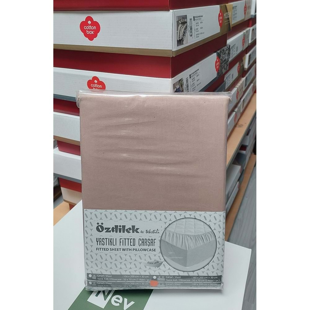 Özdilek Colourist Fitted Lastikli Tek Kişilik Çarşaf Seti (100x200)-Toprak Kahve