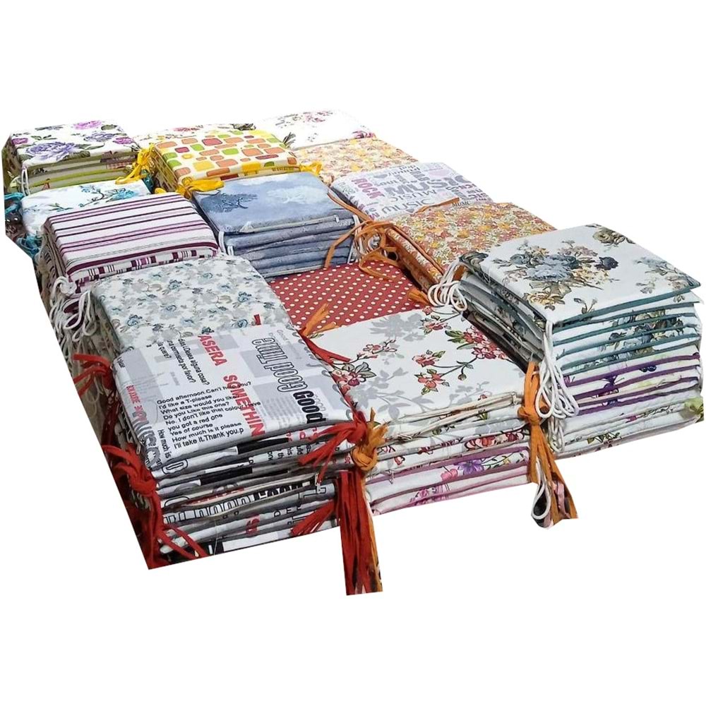 Mandaş Tekstil Tabure Minderi, Bağcıklı Tabure Minderi (32x32)